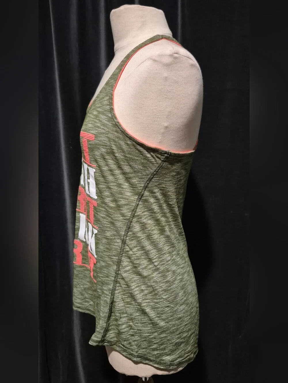 Motivational Olive Green Racerback Tank Top